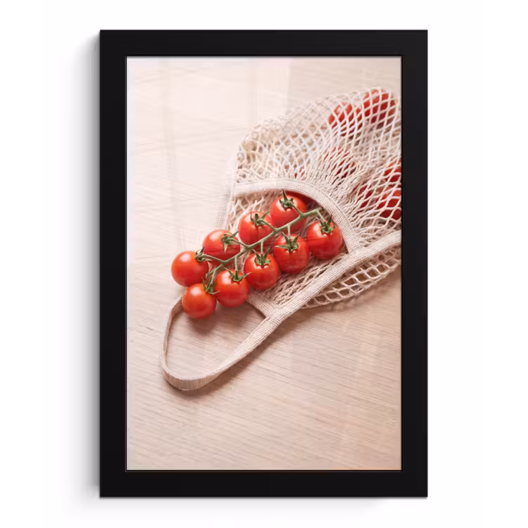 Framed Prints - Tomatoes - Fresh - Food - Tomaten - Vers - Eten fotolijst zwart zonder passe partout klein