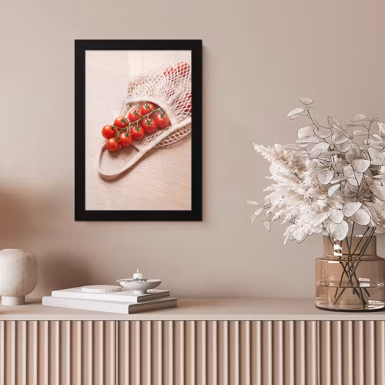 Framed Prints - Tomatoes - Fresh - Food - Tomaten - Vers - Eten fotolijst zwart zonder passe partout klein
