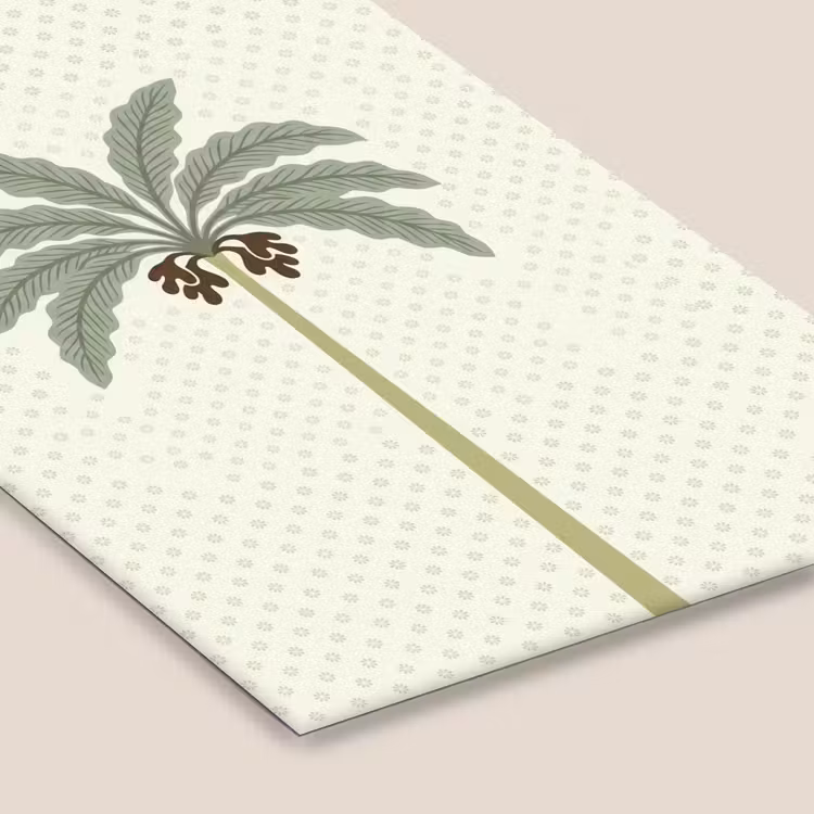 Boom - Bladeren - Groen - Decoratief - Beige fotolijst zwart zonder passe partout klein -zsfeer6