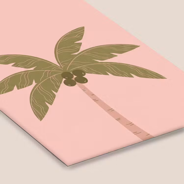 Boom - Palm - Natuur - Illustratie - Roze fotolijst zwart zonder passe partout klein -zsfeer6