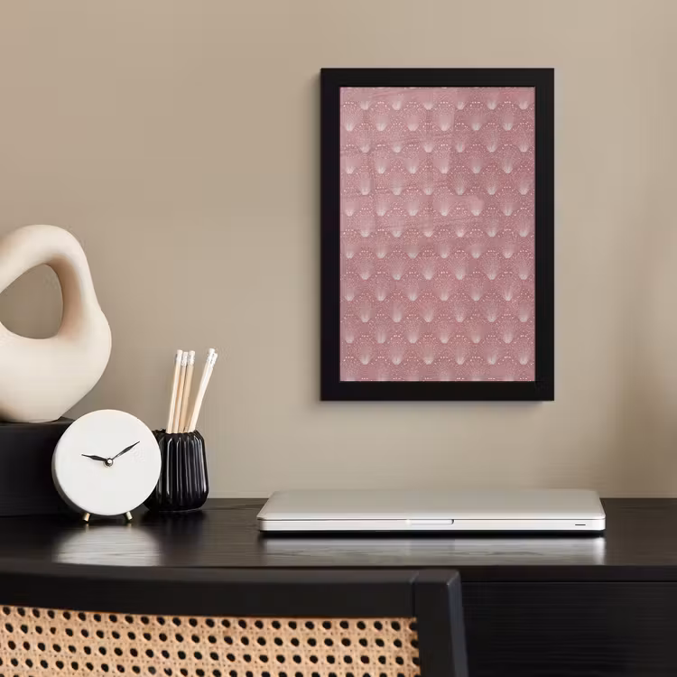 Trendy - Patroon - Roze fotolijst zwart zonder passe partout klein 224 -sfeer1