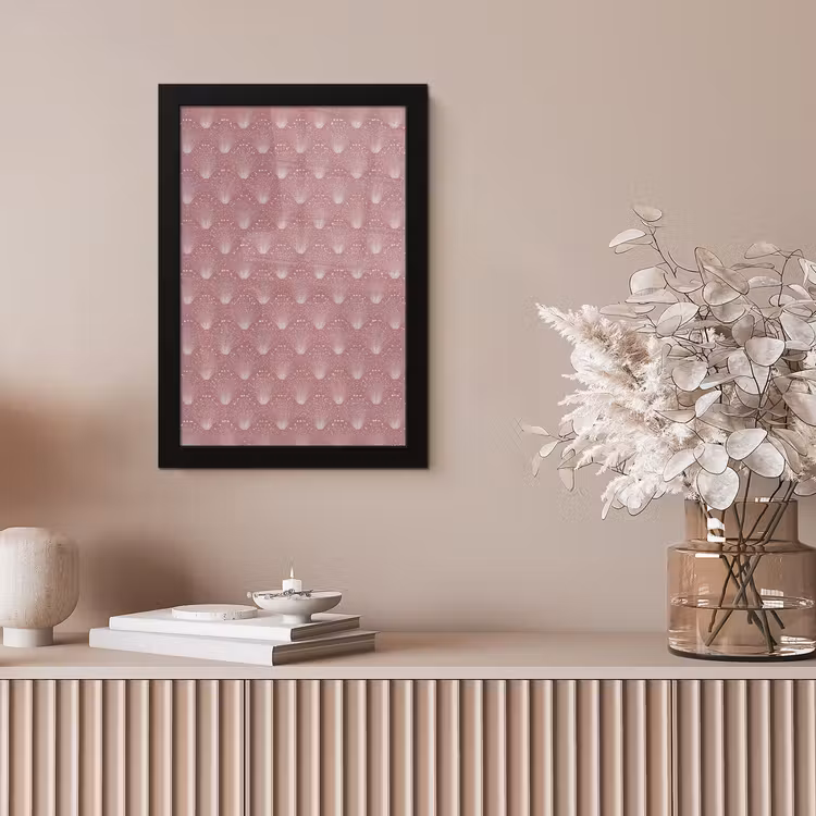Trendy - Patroon - Roze fotolijst zwart zonder passe partout klein 224 -sfeer5