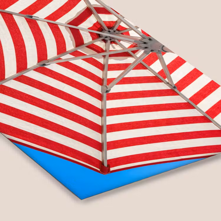 Parasol - Strepen - Zomer - Rood - Blauw fotolijst zwart zonder passe partout klein -zsfeer6
