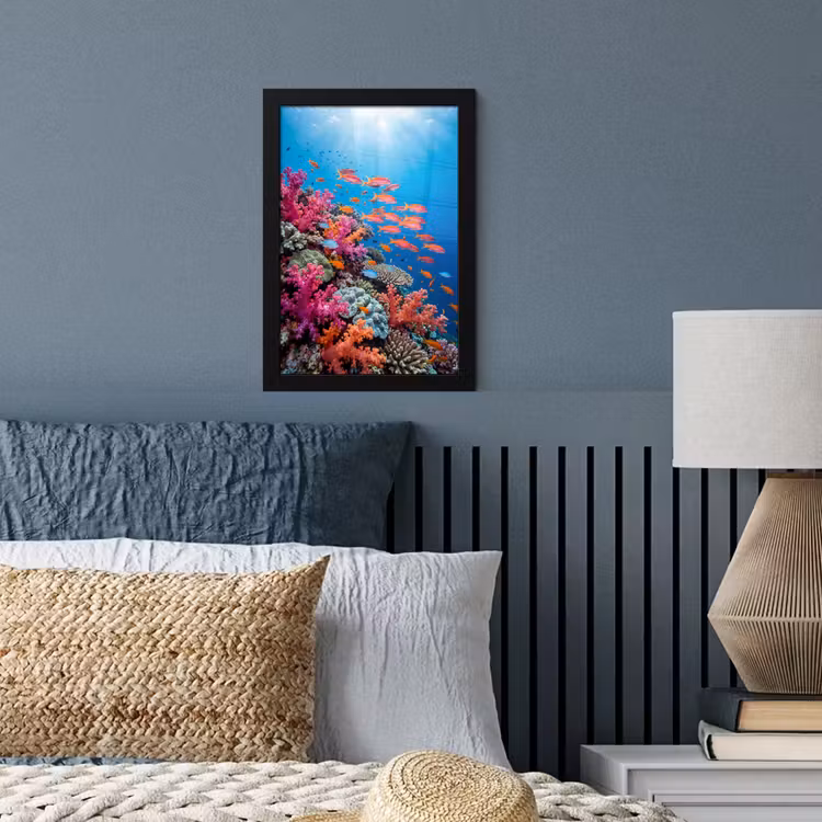 Onderwater - Koraalrif - Vissen - Oceaan - Natuur fotolijst zwart zonder passe partout klein -sfeer3