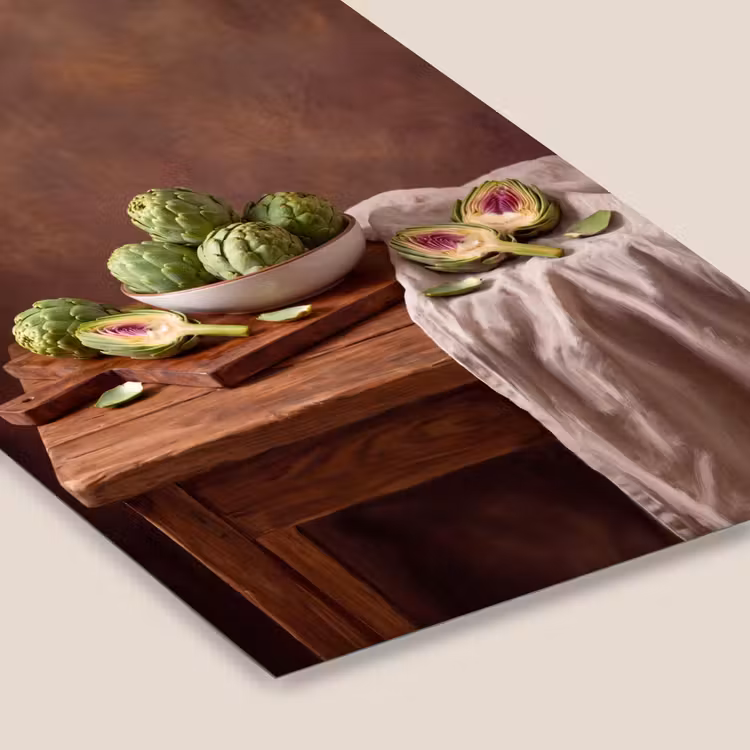 Framed Prints - Vegetables - Artichoke - Kitchen - Groenten - Artisjok - Keuken fotolijst zwart zonder passe partout klein