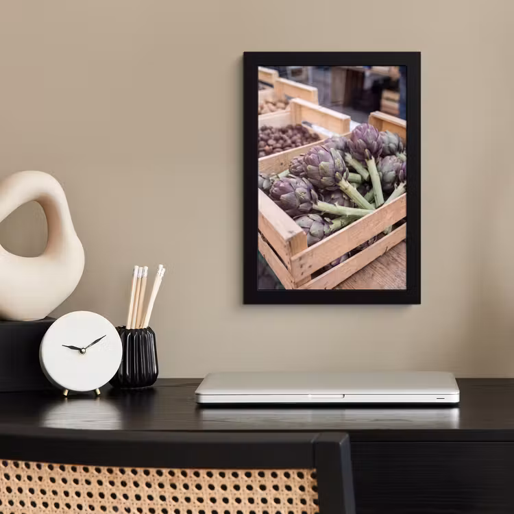 Framed Prints - Vegetables - Market - Fresh - Groenten - Markt - Vers fotolijst zwart zonder passe partout klein
