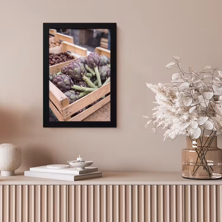 Framed Prints - Vegetables - Market - Fresh - Groenten - Markt - Vers fotolijst zwart zonder passe partout klein