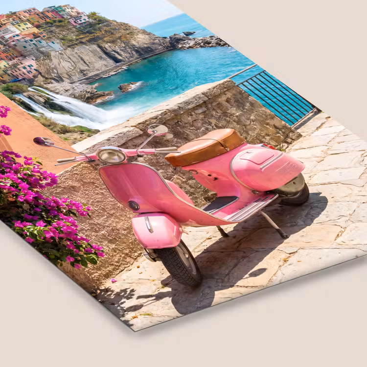 Voertuig - Roze - Kust - Zomer - Reizen fotolijst zwart zonder passe partout klein -zsfeer6