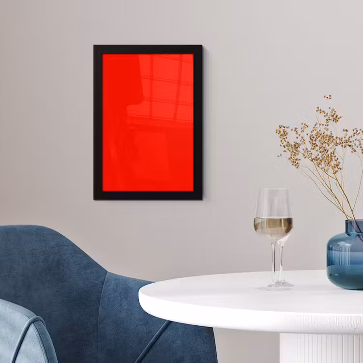 Vibrant - Vermilion - Rood fotolijst zwart zonder passe partout klein 224 -sfeer4