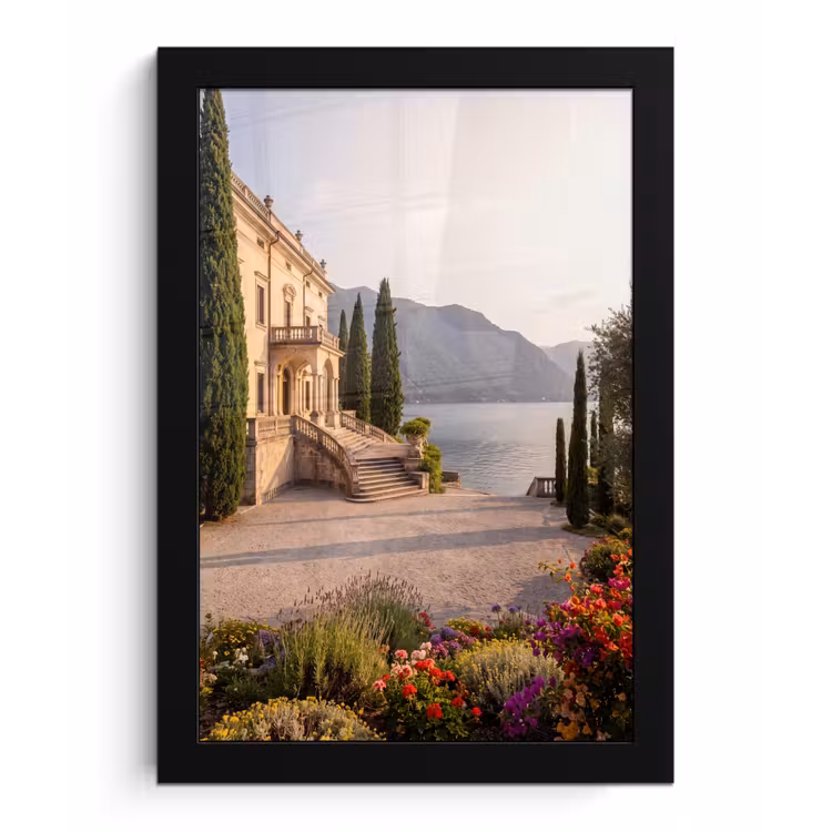 Framed Prints - Villa - Water - Stairs - Villa - water -trappen fotolijst zwart zonder passe partout klein