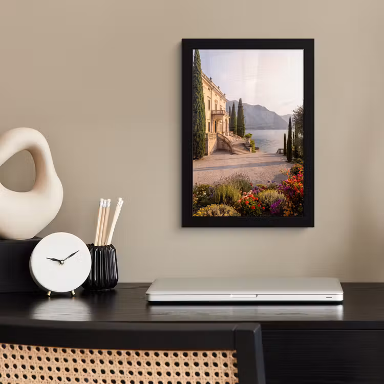Framed Prints - Villa - Water - Stairs - Villa - water -trappen fotolijst zwart zonder passe partout klein