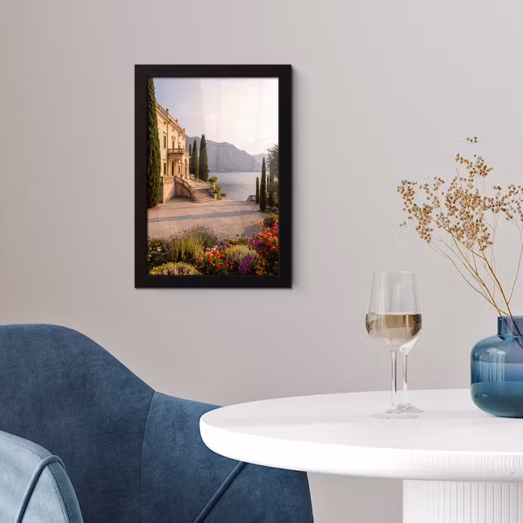 Framed Prints - Villa - Water - Stairs - Villa - water -trappen fotolijst zwart zonder passe partout klein