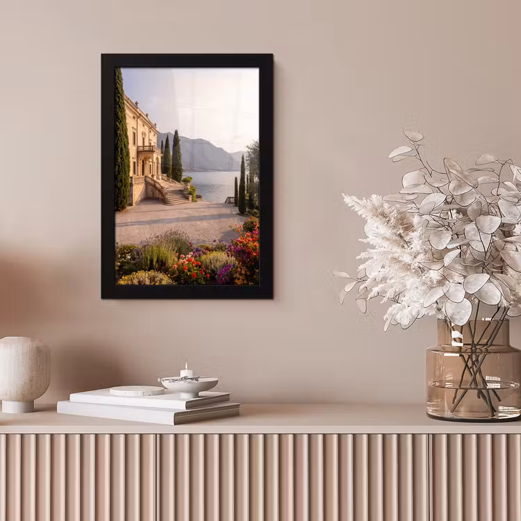 Framed Prints - Villa - Water - Stairs - Villa - water -trappen fotolijst zwart zonder passe partout klein