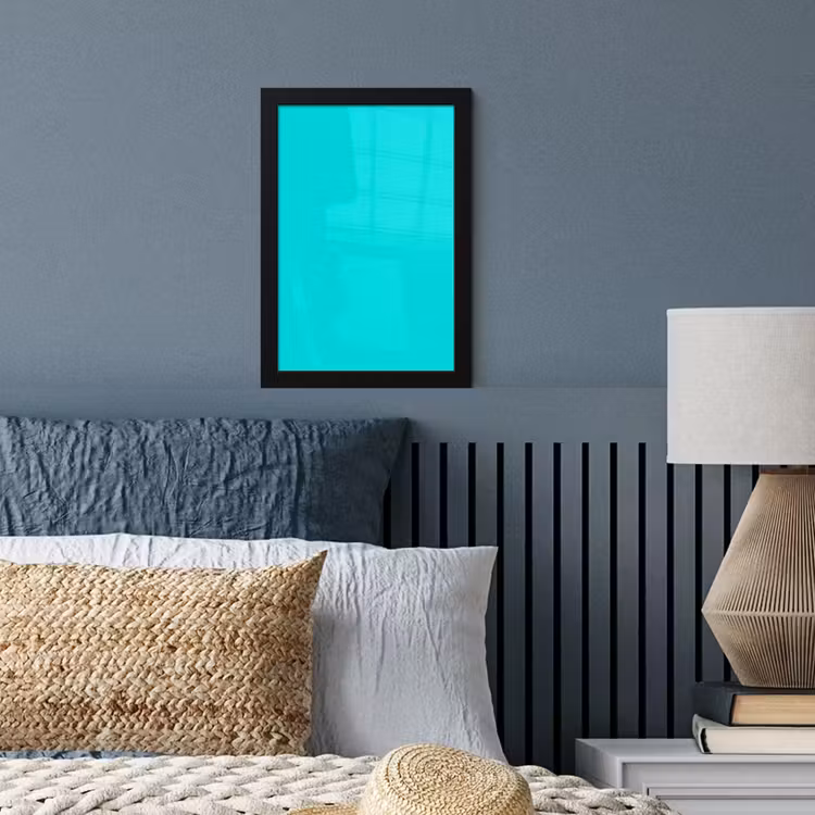 Vivid - Aquamarine - Turkoois fotolijst zwart zonder passe partout klein 224 -sfeer3