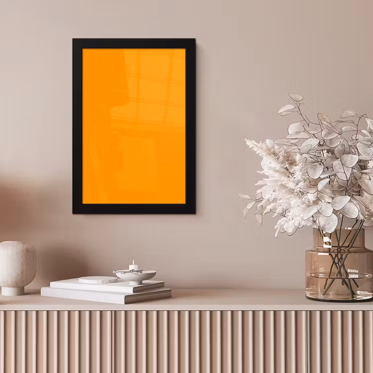 Warm - Ochre - Oranje fotolijst zwart zonder passe partout klein 224 -sfeer5