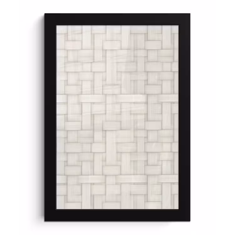 Vlechtwerk - Banen - Beige fotolijst zwart zonder passe partout klein 224 -3d
