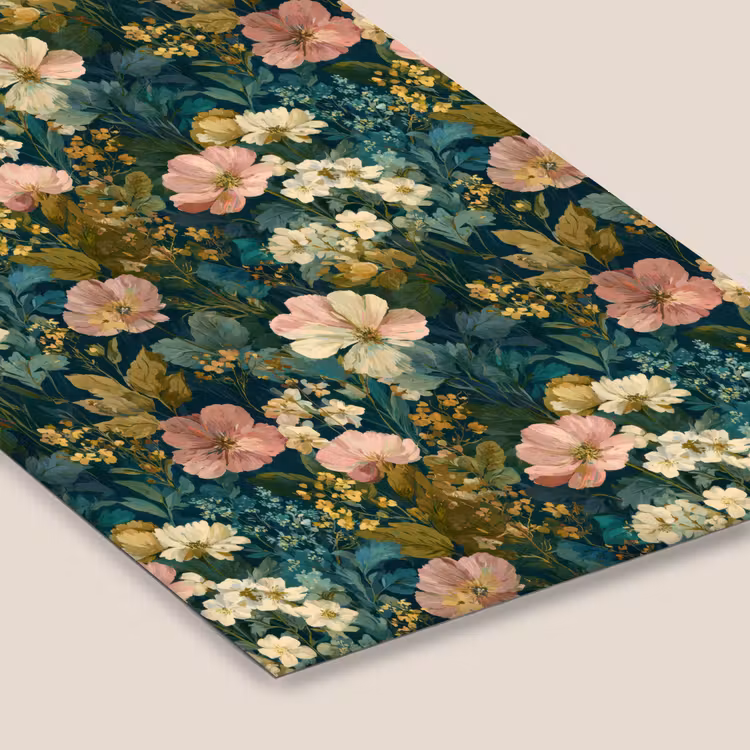Wilde bloemen - Botanisch - Patroon - Roze - Romantisch fotolijst zwart zonder passe partout klein 224 -zsfeer6
