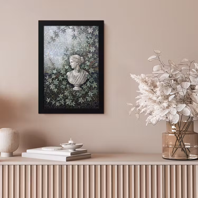 Vrouw - Klassiek - Mozaiëk - Natuur - Groen fotolijst zwart zonder passe partout klein -sfeer5
