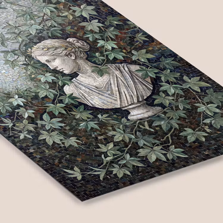 Vrouw - Klassiek - Mozaiëk - Natuur - Groen fotolijst zwart zonder passe partout klein -zsfeer6