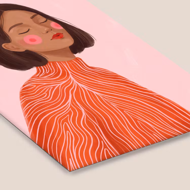 Vrouw - Portret - Modern - Kunst - Roze fotolijst zwart zonder passe partout klein -zsfeer6