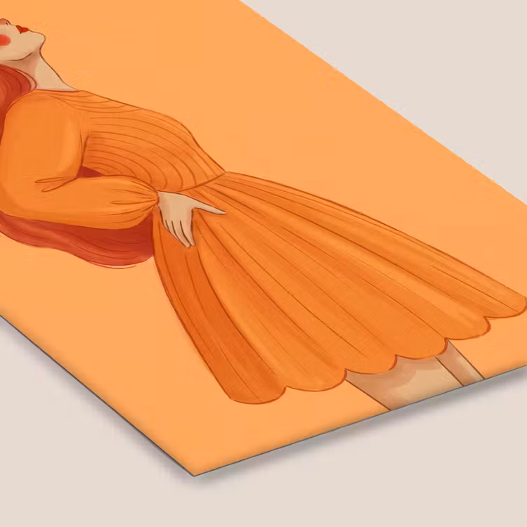 Vrouw - Profiel - Mensen - Modern - Oranje fotolijst zwart zonder passe partout klein -zsfeer6