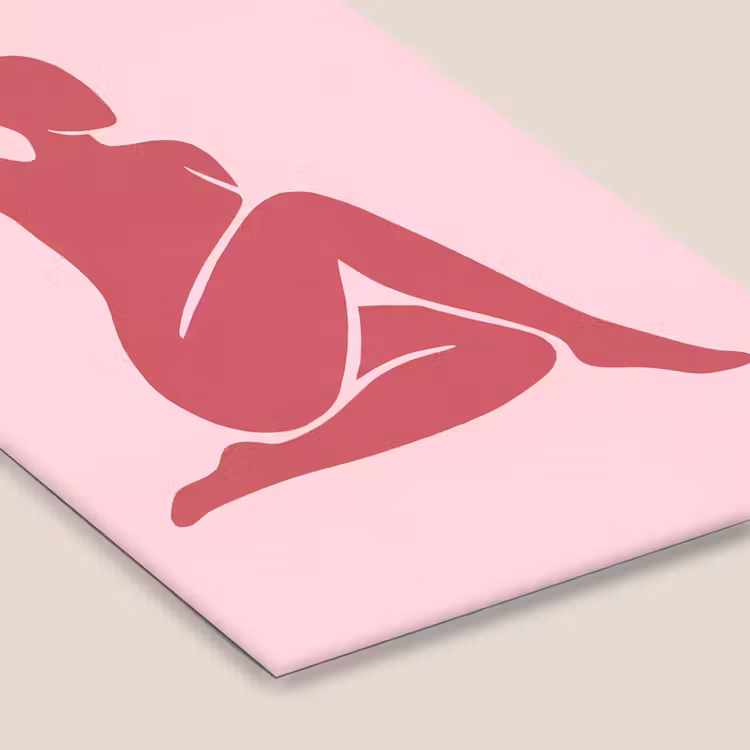 Vrouw - Silhouet - Abstract - Modern - Roze fotolijst zwart zonder passe partout klein -zsfeer6
