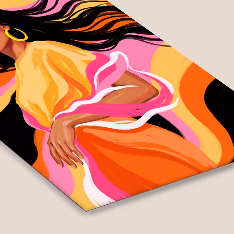 Vrouw - Zonnebril - Abstract - Kleurrijk fotolijst zwart zonder passe partout klein -zsfeer6