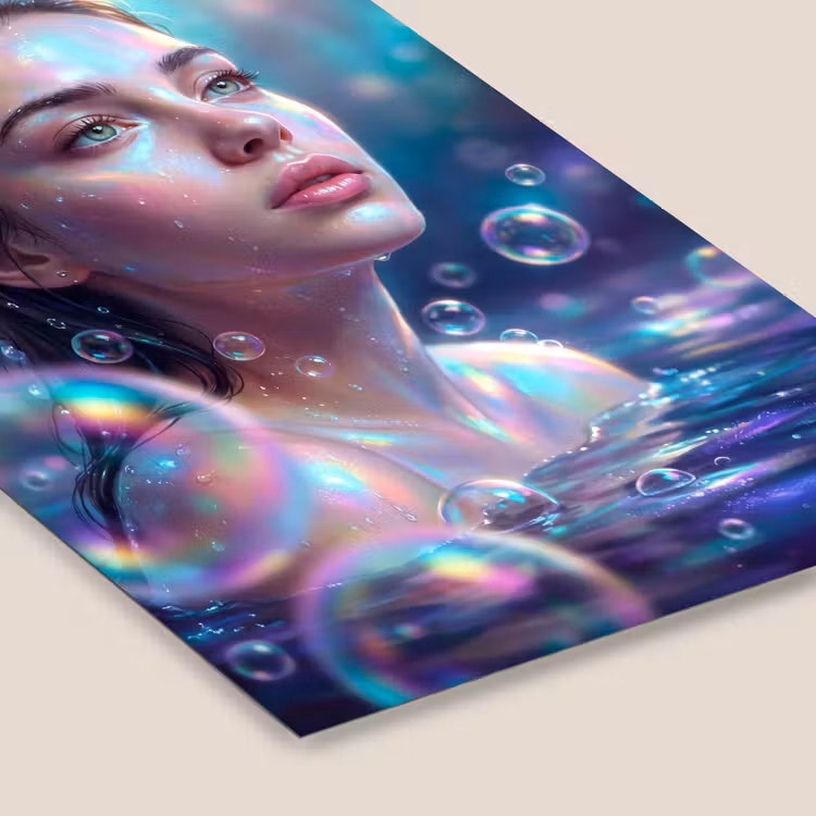 Vrouw - Water - Portret - Kleurrijk - Modern fotolijst zwart zonder passe partout klein -zsfeer6