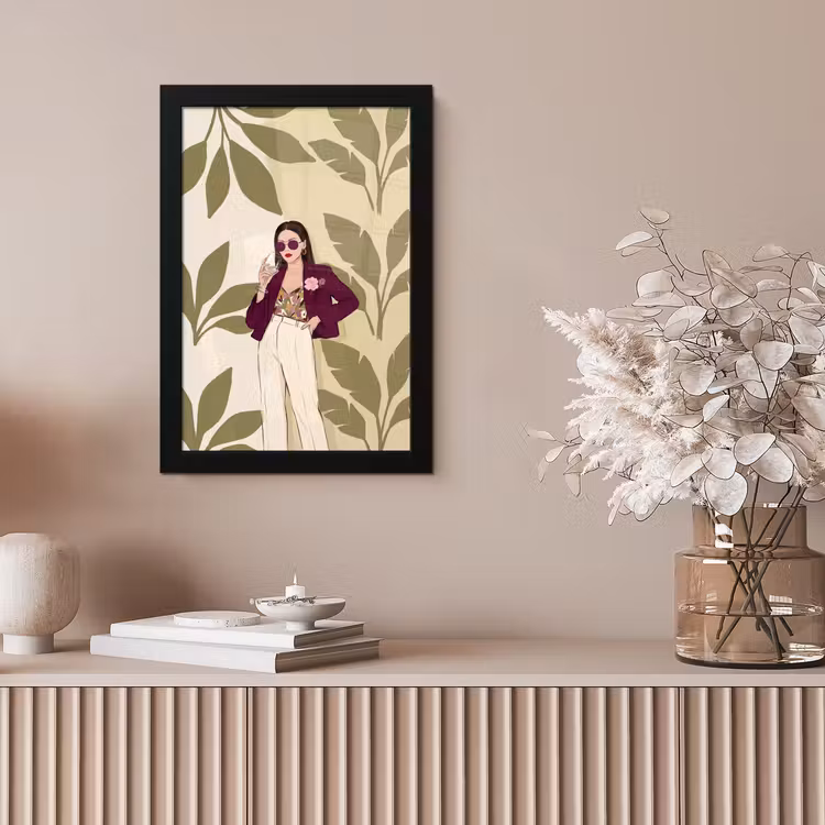 Vrouw - Wijn - Portret - Mode - Modern fotolijst zwart zonder passe partout klein -sfeer5