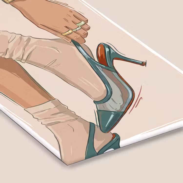 Vrouw - Schoen - Mode - Lifestyle - Groen fotolijst zwart zonder passe partout klein -zsfeer6