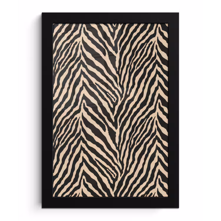 Zebra - Klassiek - Zwart fotolijst zwart zonder passe partout klein 224 -3d