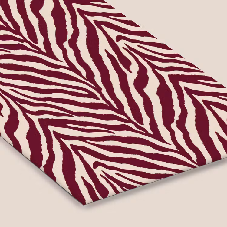 Zebra - Motief - Bordeaux - Rood fotolijst zwart zonder passe partout klein 224 -zsfeer6
