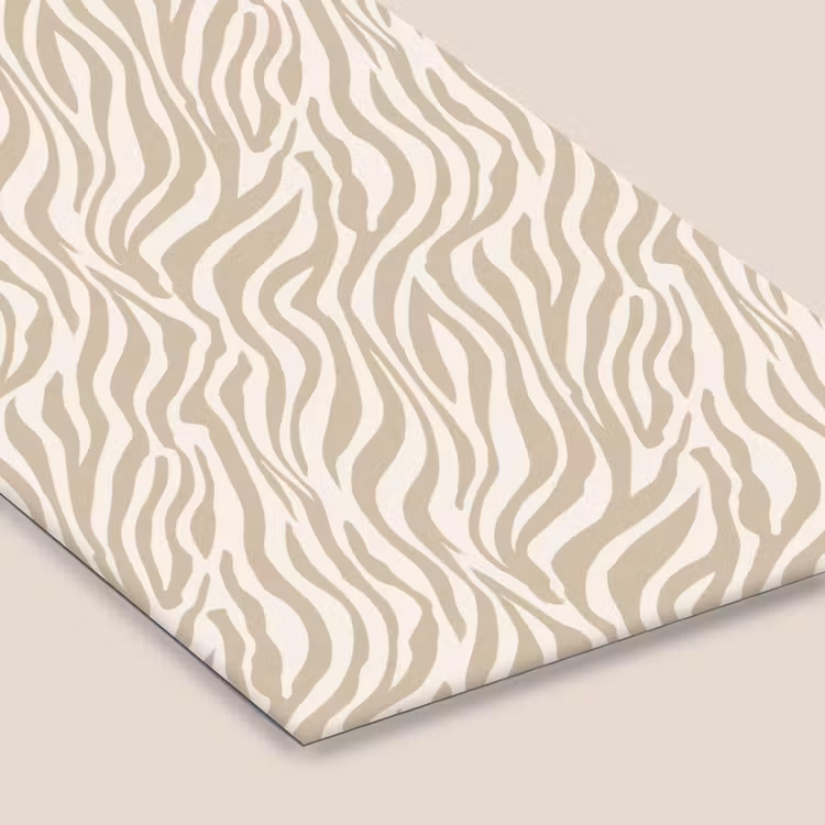 Zebra - Patroon - Beige fotolijst zwart zonder passe partout klein 224 -zsfeer6