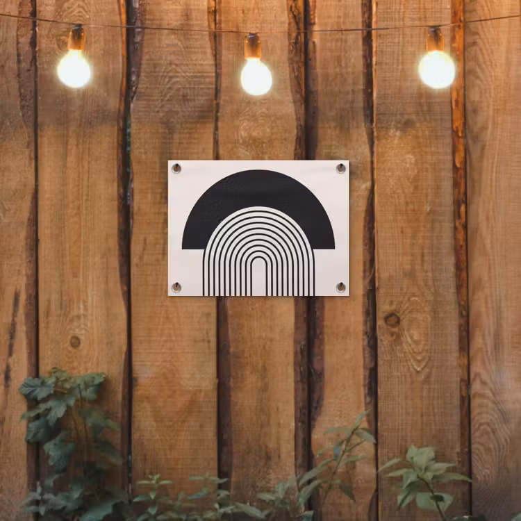 Garden Poster - Abstract - Arch - Modern - Abstract - Boog - Modern tuinposter los doek klein