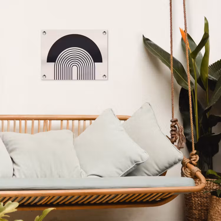 Garden Poster - Abstract - Arch - Modern - Abstract - Boog - Modern tuinposter los doek klein
