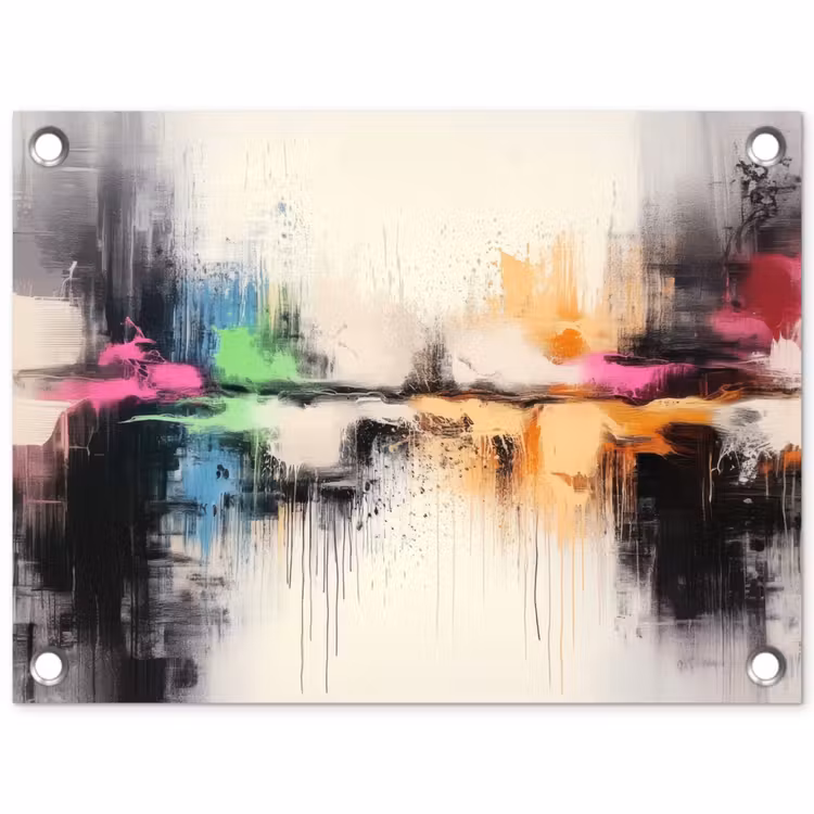 Abstract - Kleurexplosie - Landschap tuinposter los doek klein -3d