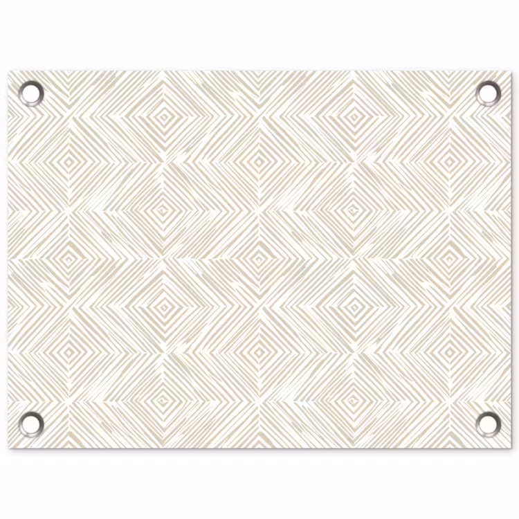 Abstract - Ruiten - Beige tuinposter los doek klein 239 -3d