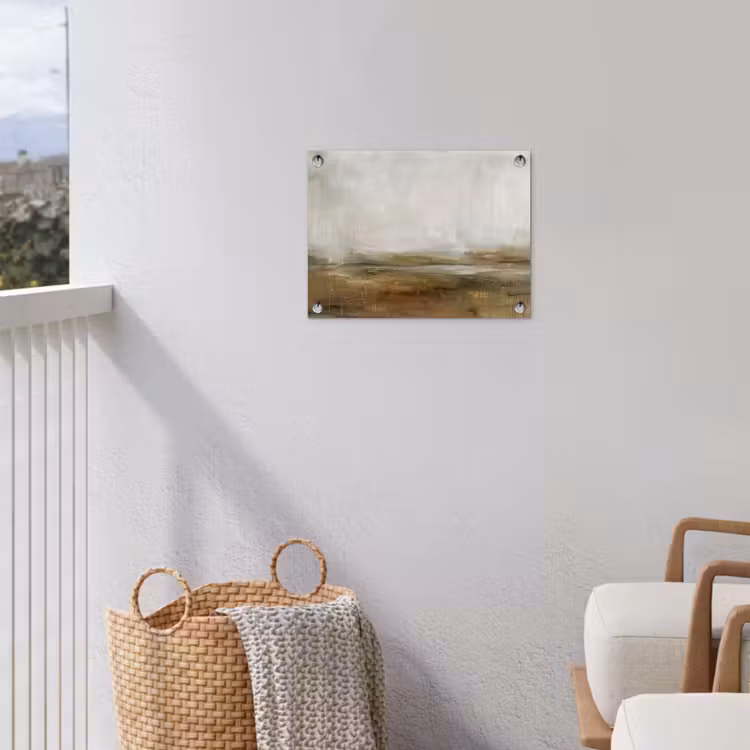 Abstract - Landschap - Natuur - Beige - Bruin tuinposter los doek klein -sfeer8