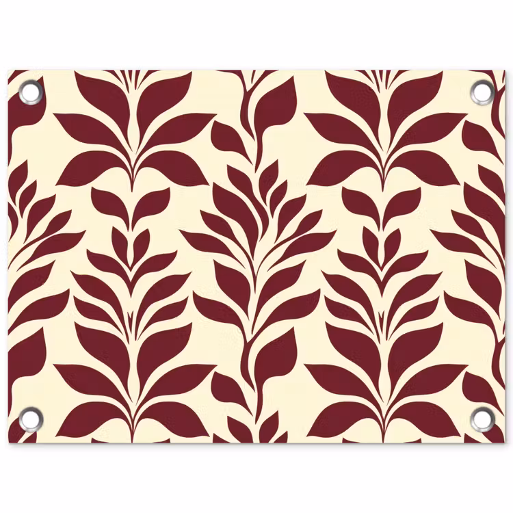 Abstract - Bladeren - Burgundy tuinposter los doek klein 239 -3d