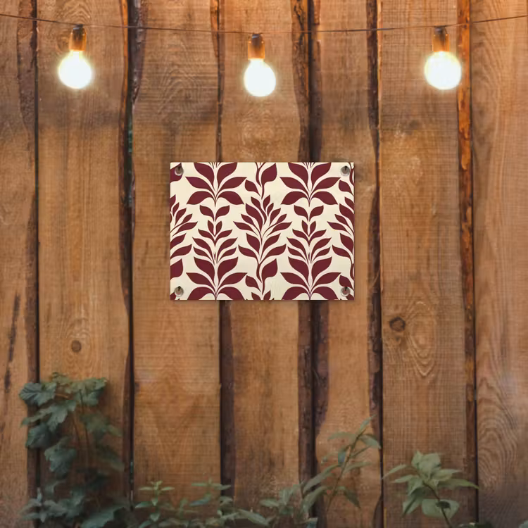 Abstract - Bladeren - Burgundy tuinposter los doek klein 239 -sfeer1