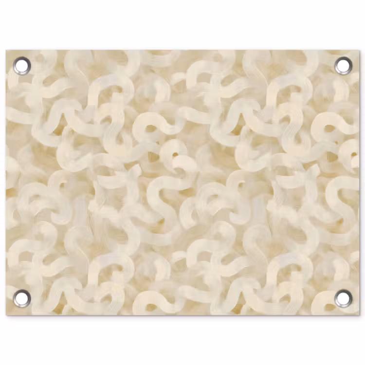 Abstract - Lijnen - Beige tuinposter los doek klein 239 -3d