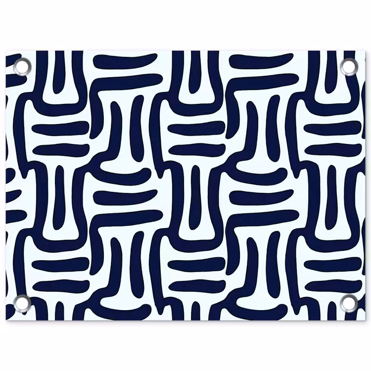 Abstract - Modern - Blauw tuinposter los doek klein 239 -3d
