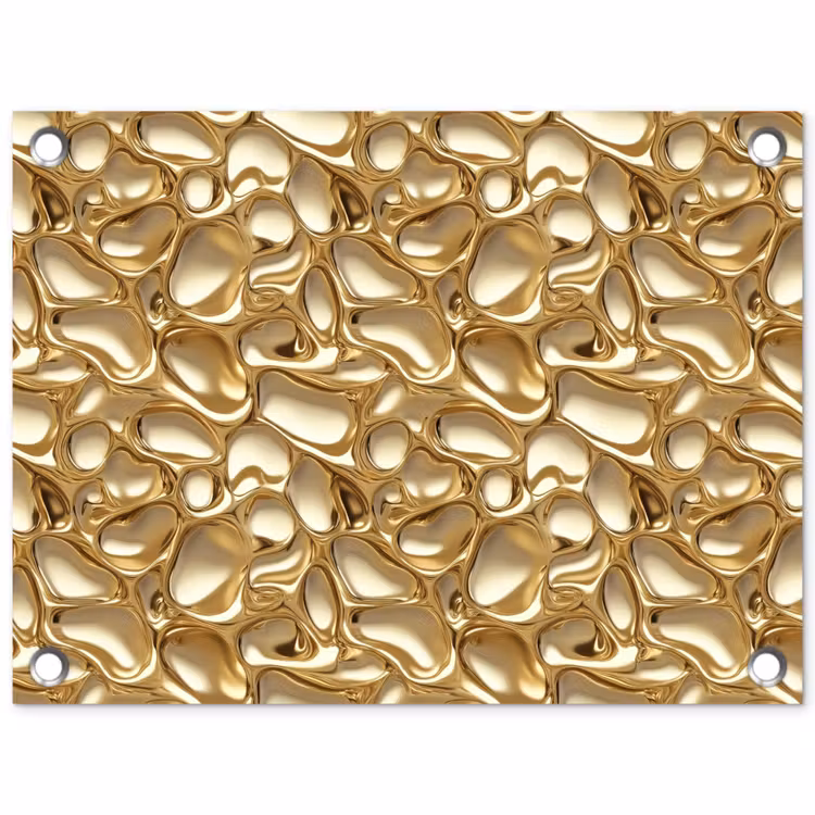 Abstract - Modern - Goud tuinposter los doek klein 239 -3d