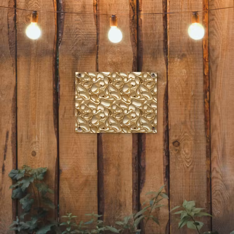 Abstract - Modern - Goud tuinposter los doek klein 239 -sfeer1