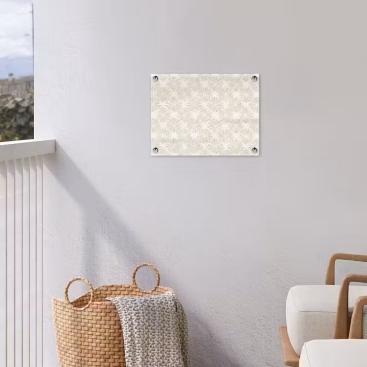 Abstract - Motief - Beige tuinposter los doek klein 239 -sfeer8