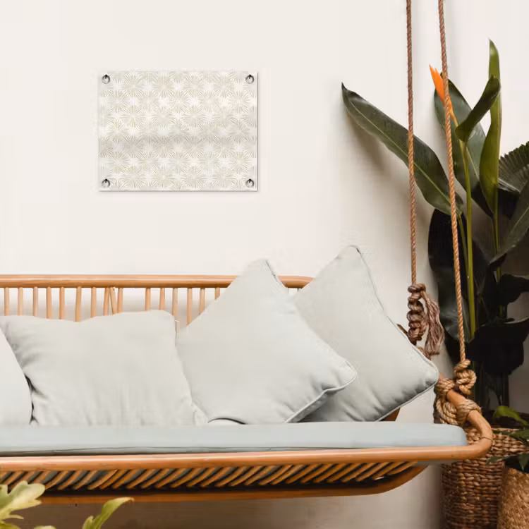 Abstract - Motief - Beige tuinposter los doek klein 239 -sfeer7