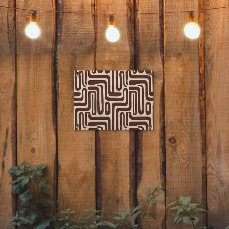 Abstract - Patroon - Bruin tuinposter los doek klein 239 -sfeer1