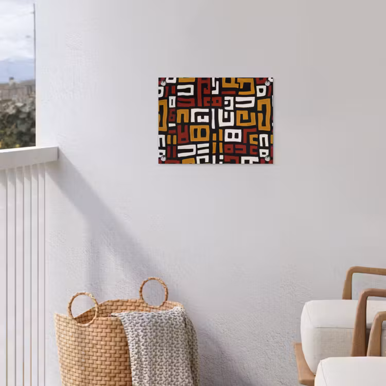 Abstract - Patroon - Rood tuinposter los doek klein -sfeer8