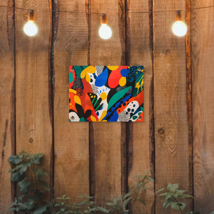 Abstract - Planten - Vormen - Kleurrijk tuinposter los doek klein -sfeer1