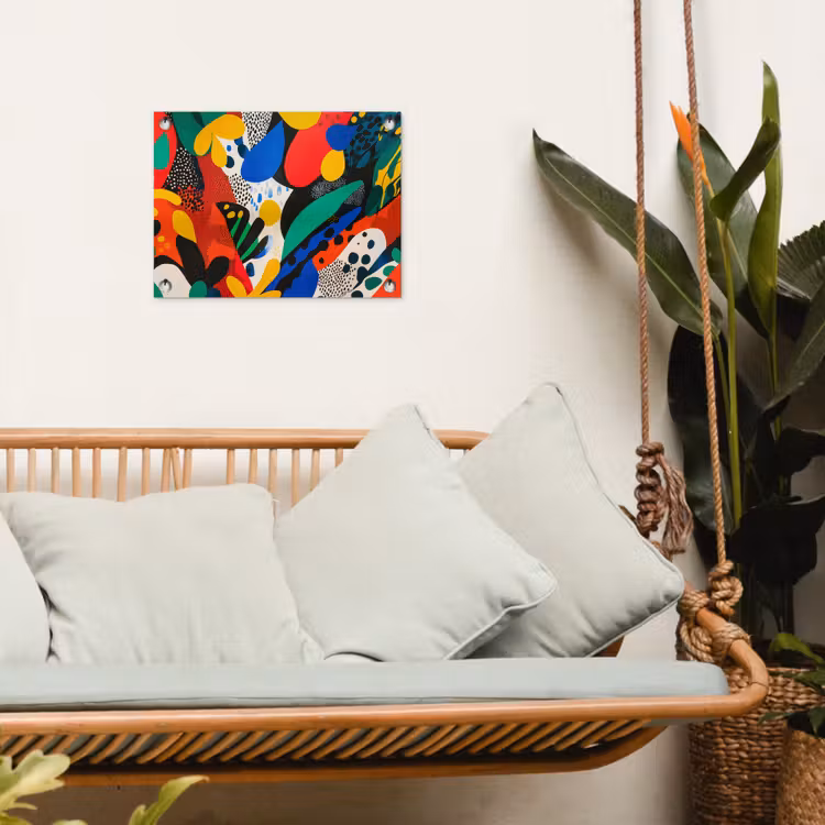 Abstract - Planten - Vormen - Kleurrijk tuinposter los doek klein -sfeer7